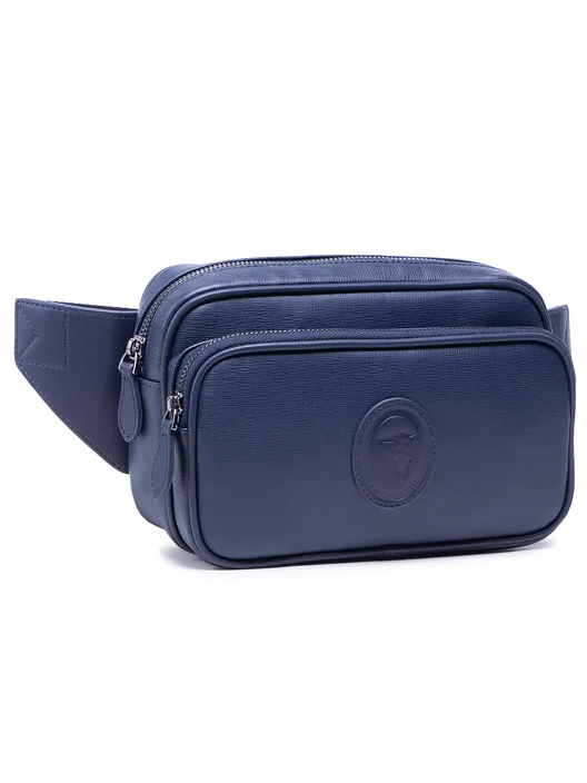 Trussardi Marsupio Urban saffiano blu navy